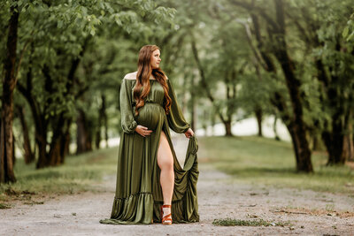 Stunning Mother to be during a maternity photoshoot near Birmingham