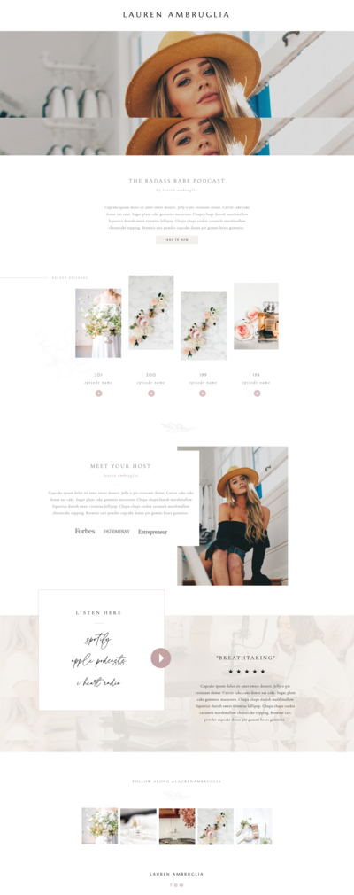 Podcast Showit Website Template for Photographers and Coaches, Squarespace template for photographers and coaches, DIY Showit Website Templates, Anastasia Gentry, Anastasia's Templates