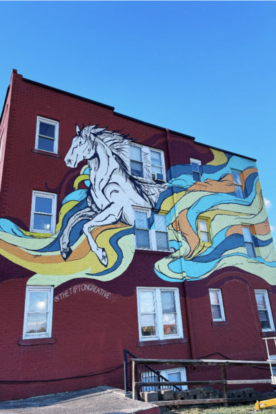 mural of horse
