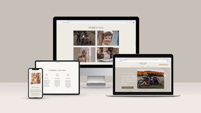 Mockup of website design for Traverse City area photographer
