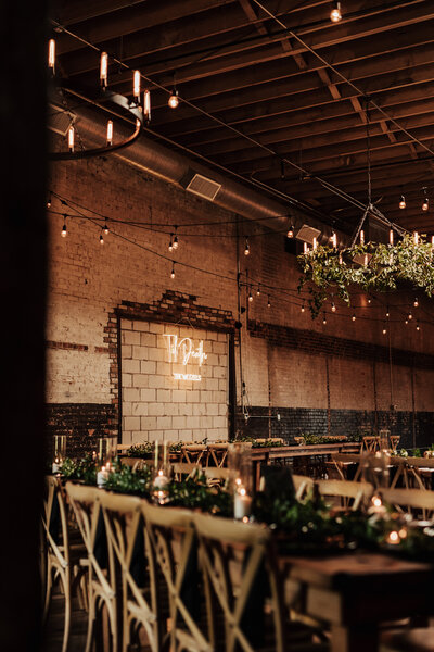 Beautiful wedding chandelier