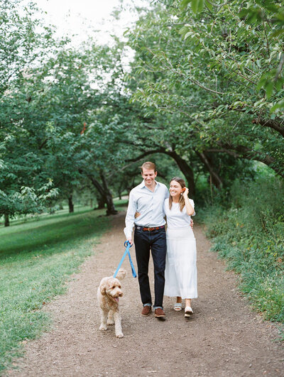 central park pathway for engagement photos