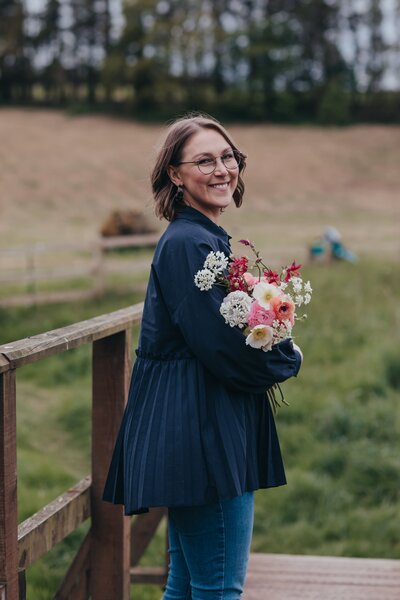 Kelly lead florist and designer at Wildflower and Willow