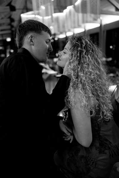 Proposal photos in black and white
