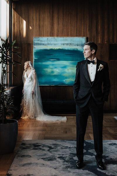 couple posing for their philly wedding