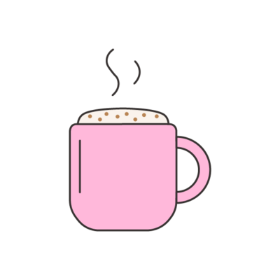 Hot pink coffee icon