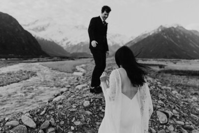 Mt Cook wedding NZ - elk and fir (124 of 1054)-bw