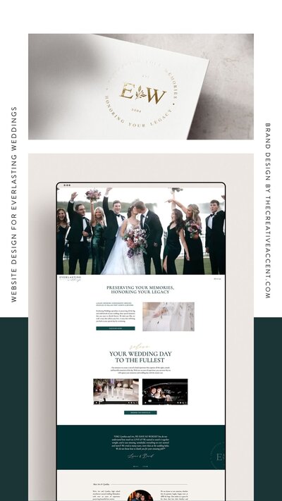 website and branding design for Everlasting Weddings