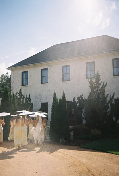 Bridesmaids with Parasols