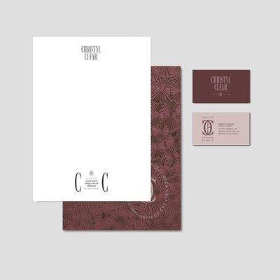 Crystal Clear Events Stationary Design