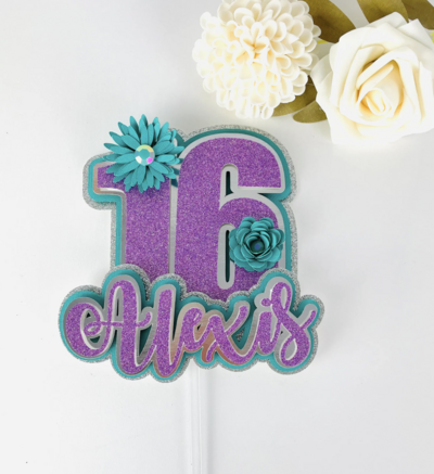 18th birthday shoe cake topper shaker