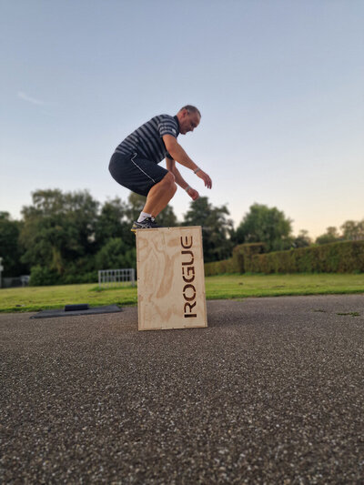 Boxjumps Outdoor Functional Fitness Vallei en Heuvelrug