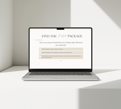 Mockup of Website Quiz using Interact