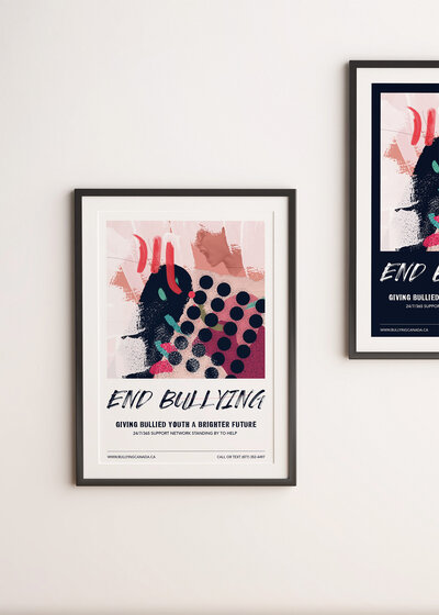 light and dark version of end bullying posters