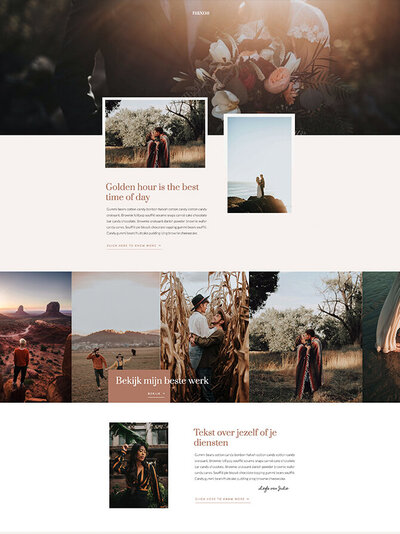 Naxos Showit template homepage