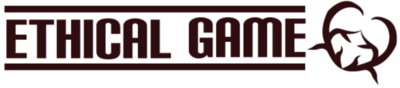 Ethical Game logo with stylised deer head illustration.