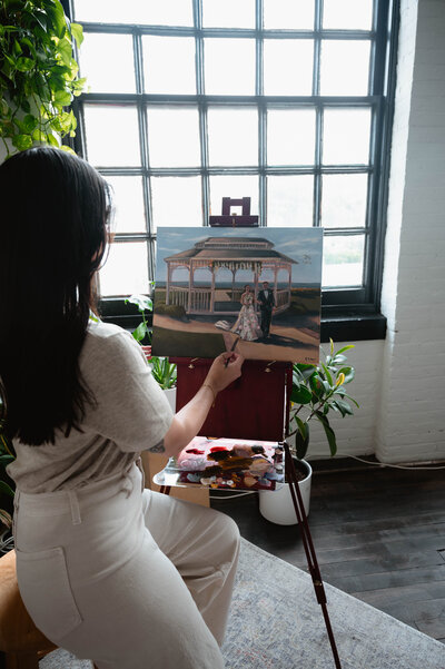 rachel with paintbrush