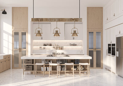 Kitchen Island with storage capability  in background