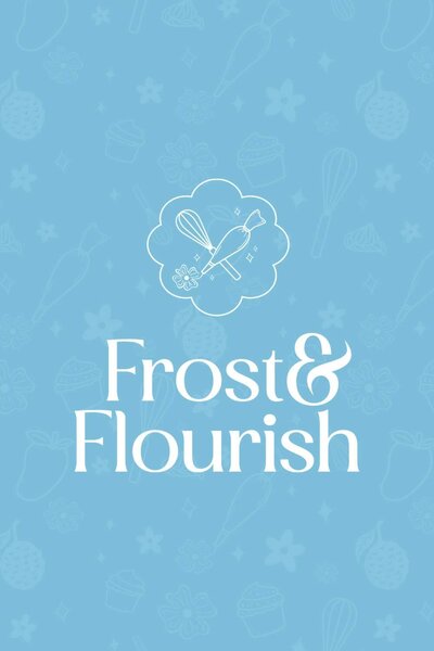 Logo design for Frost and Flourish, a Washington DC Cake Bakery and Patisserie