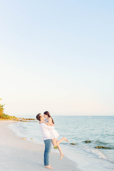 Engagement portrait at Bradenton Beach