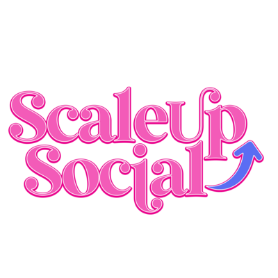 Pink logo for scale up social