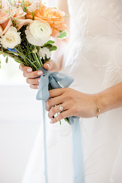 maryland wedding photographer bouquet ring detail