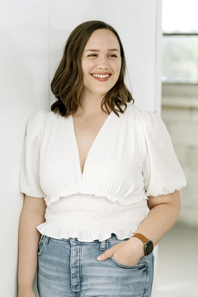 Studio portrait of a female associate photographer