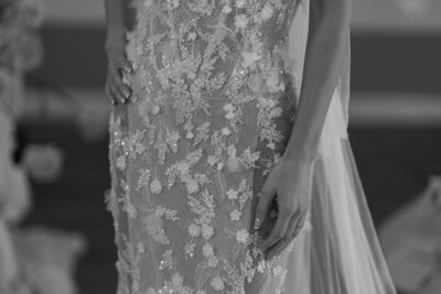 Groom on bride's lap after their intimate London wedding