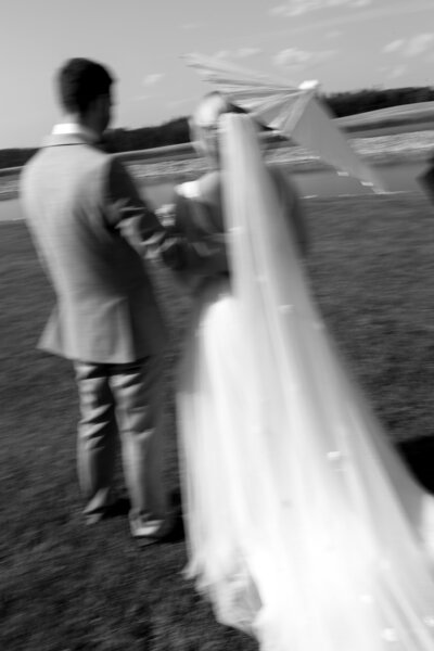 Couple on wedding day