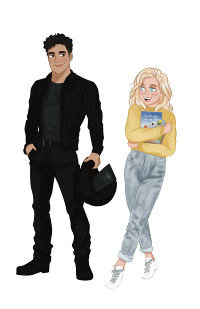 Illustration of Hank and Bailey from Mending Me
