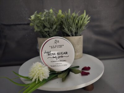 Whipped Rose Sugar Scrub | Tia's Blessed Body