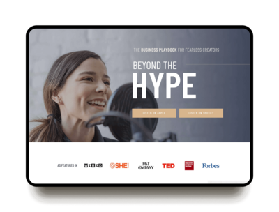 Kimberly podcast showit website template for coaches and  course creators