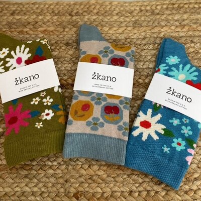 Zkano socks in various patterns found at joye