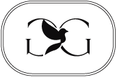 Stylized monogram logo featuring the letters G&G framing a central dove icon, enclosed in a rounded rectangular border—used as a submark across packaging and branded materials.
