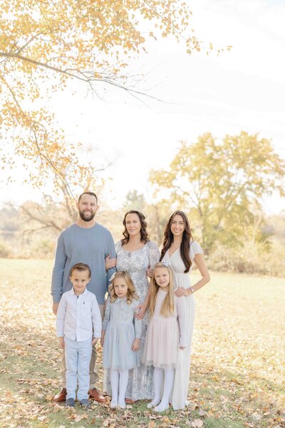 family pose during Prince William County, VA fall minis