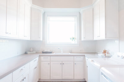 An organized laundry room