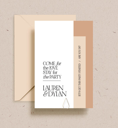 Big Love neutrals invitation package by State of Elliott