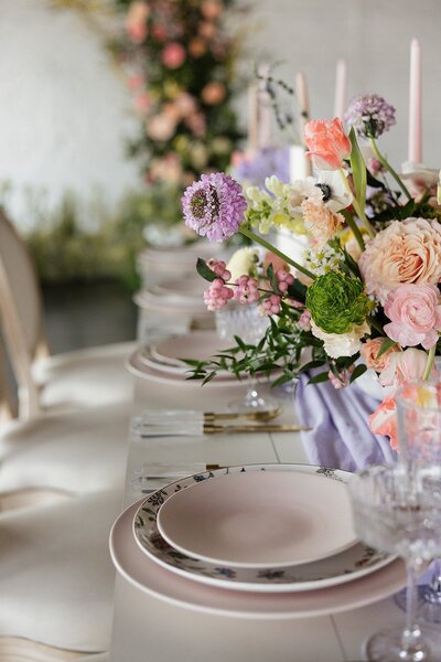 wedding table designed by brooklyn wedding planners at Helena Elizabeth Events