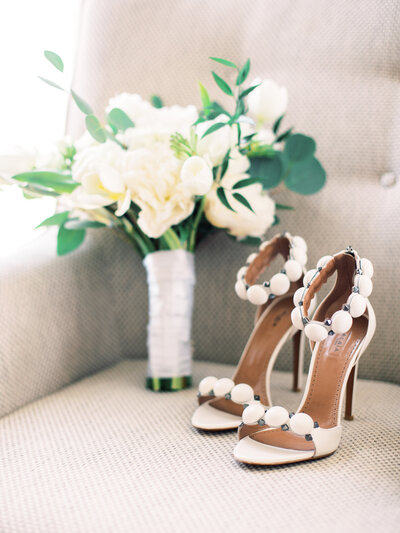 shoes and bouquet kathy romero