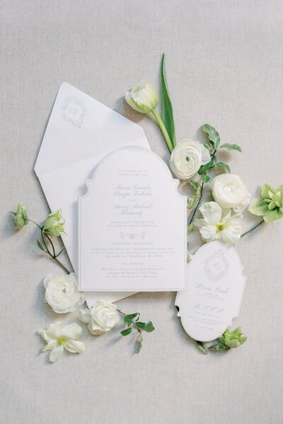 Wedding invitation for a Wisconsin Wedding - Taken by Emily Barbara Wisconsin Wedding Photographer
