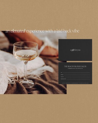 branding and gift card design for high-end hair salon