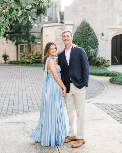 Romantic first dance moment between bride and groom in Alabama, captured by fine art wedding photographer Abby Bell, with a soft, elegant indoor setting.