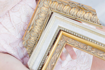 Bride and groom walk up memorial steps at their DC wedding