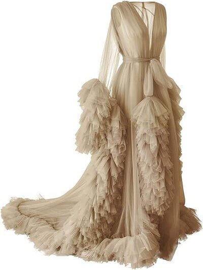 Maternity Tulle Dress Robe