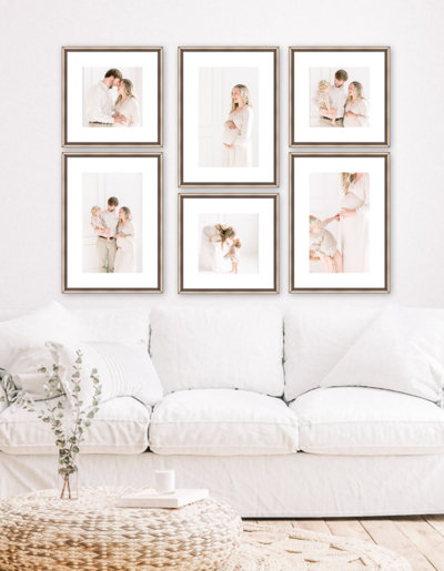 gallery wall designed by  charlotte photographer