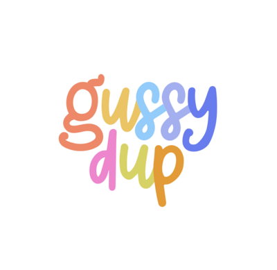 Gussy Dup Rainbow Logo by Crystal Oliver