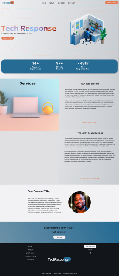 Tech Response Website View