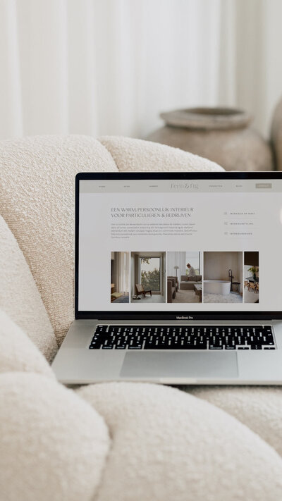 Minimal Showit template for interior designer 