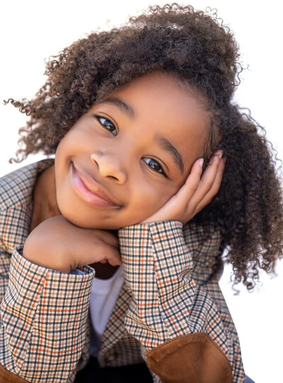 Child Headshot of girl in blazer