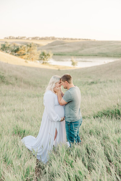 Maternity couple at Joy Ranch in Florence, SD